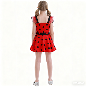 Coccinelle Princesse Inspirée Filles <span class=keywords><strong>Robe</strong></span> Costume pour Nouvel An & Halloween Carnaval Outfit - Product Image 5
