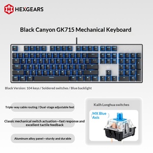 Teclado Mecánico con Cable HEXGEARS GK715, Switches Kailh, Panel de Aleación, 1000Hz, Anti-Ghosting, para Juegos y Oficina, 104 Teclas, Compatible con <span class=keywords><strong>Windows</strong></span> - Product Image 6