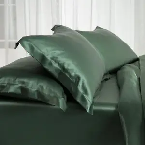 Super Soft and Breathable Satin Silk Pillowcase With Hidden Zipper Luxury Silky Pillow Case and silk eye mask