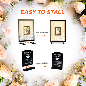 Livre d'or alternatif pour mariage avec cœurs en bois, panneaux de livre d'or pour mariage, <span class=keywords><strong>anniversaire</strong></span>, fête de naissance, baby shower - Product Image 5