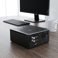 Mini PC con Ventilador, Intel Xeon E-2186M E-2276M E-2286M, Computadora de Escritorio Empresarial, Doble LAN, DDR4, M.2 NVME, WiFi, HD2.0, DP, Tipo-C, Win10, Win11
