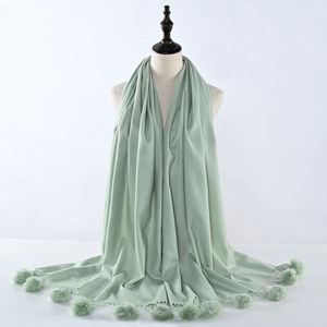 Winter Pashmina Wool Long Multifunction Fashion Solid Color Tassel Shawl Women's Scarf and <b>Wraps</b> - Product Image 3