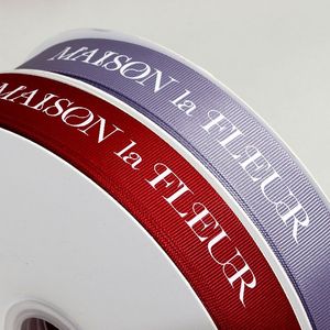 Tailles personnalisées marque blanc Logo mélange 196 couleurs ruban imprimé ruban satin gros-grain pour cadeau <span class=keywords><strong>fleur</strong></span> boîte emballage - Product Image 4