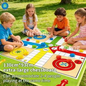 Tapis de jeu géant en plastique Ludo, imperméable, pliable, pour échecs volants, tapis de jeu interactif pour enfants et familles, intérieur/extérieur, 5-7 ans - Product Image 5