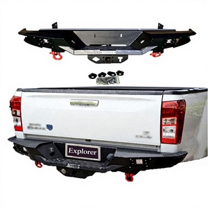 กันชนเหล็กพร้อมไฟ LED และห่วงลากสำหรับรถยนต์ Dmax ปี 2012-2019 อะไหล่หลังรถยนต์ บาร์หลัง อุปกรณ์ตกแต่งภายนอกสำหรับ Dmax - Product Image 1