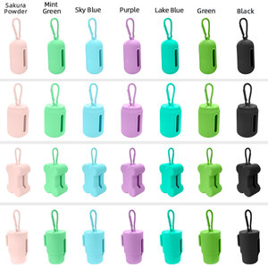 Distributeur de sacs à excréments pour chien avec impression de logo personnalisé, en silicone, écologique, anti-fuite, avec sacs à excréments pour chien - Product Image 1
