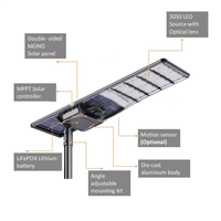 Le réverbère solaire de haute qualité avec le panneau solaire super lumineux de puissance a mené le terrain de football Ip67 de 100w 150w 300watt