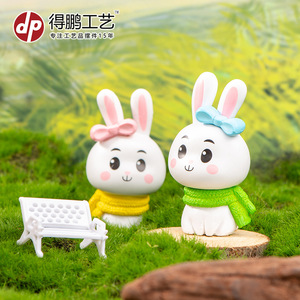 ชุดตุ๊กตากระต่ายดีพี ของตกแต่งสวนขนาดเล็ก รูปสัตว์การ์ตูน สำหรับแจกันตั้งโต๊ะในวันอีสเตอร์ - Product Image 4