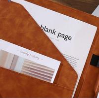 Portafolio de cuero A4 con logotipo personalizado, carpeta organizadora, carpeta para entrevistas, currículum, documento legal, tarjetero