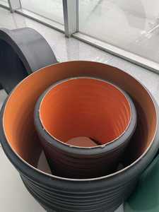 ท่อลูกฟูกเกลียว PE ทนทานน้ำหนักเบาแถบเหล็ก HDPE เสริม SN8ท่อพลาสติกสำหรับแรงดันสูงน้ำเรียบ - Product Image 3