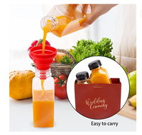 Bouteilles de jus en plastique de 8oz avec bouchons 250ml 350ml 500ml 1000ml Bouteille de jus carrée française