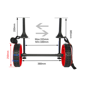 स्टील कैनो बोट ट्रॉली वाहक भारी ड्यूटी समुद्र तट पर खनायक ट्रॉली - Product Image 5