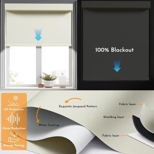 Stores enrouleurs occultants automatiques Persilux motorisés intelligents sans fil avec télécommande, sécurité enfant, pour maison et <span class=keywords><strong>bureau</strong></span> 23x48 - Product Image 3
