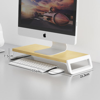 Support de moniteur en bois avec tiroirs trois étagères combinées support d'ordinateur plateau élévateur organisateur bureau stockage décoration de bureau