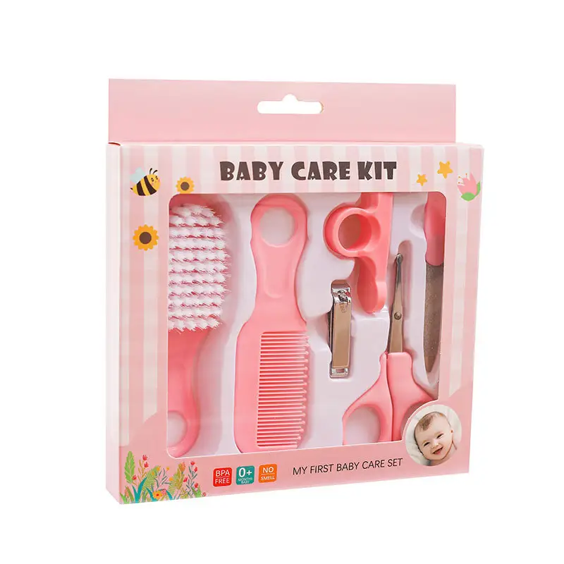 5 pièces/ensemble bébé soins de santé ongles peigne à cheveux toilettage brosse ensemble multifonction bébé coupe-ongles ciseaux tondeuses Kit d'hygiène