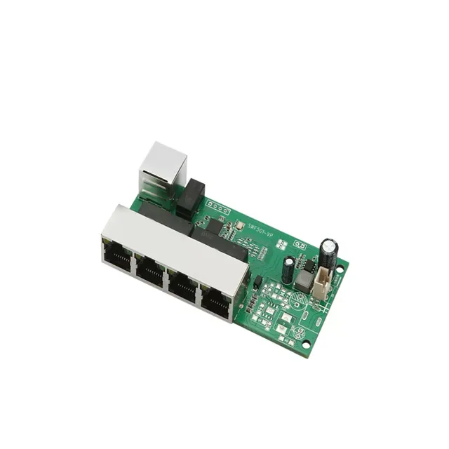 Realtek Original Chip 5 Rj45 With Led Unmanaged Plug n Play 4+1 Port Mini Data Switch Network 12v Better Design Performance
