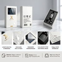 Boîte cadeau rigide en papier recyclable de luxe avec plateau intérieur en plastique pour l'emballage de montres et d'électronique, boîte personnalisée avec couvercle et base