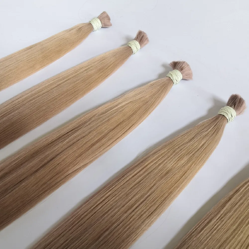 100% Natural Color Silky Straight Bulk Human Hair Extensions