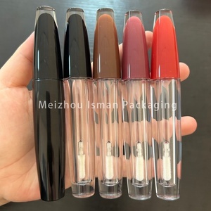 Tube de gloss à lèvres transparent en forme de cône unique ISMAN, 4 ml, 16 ml, flacon de mascara rouge à parois épaisses, conteneur cosmétique en cristal, logo personnalisé - Product Image 2