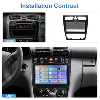 Autoradio 9 ''Android 13 8Core 4 + 64 pour Mercedes-Benz W203 2000-2005 CarPlay Android Auto GPS WiFi BT FM Fascia Panel Car Stereo