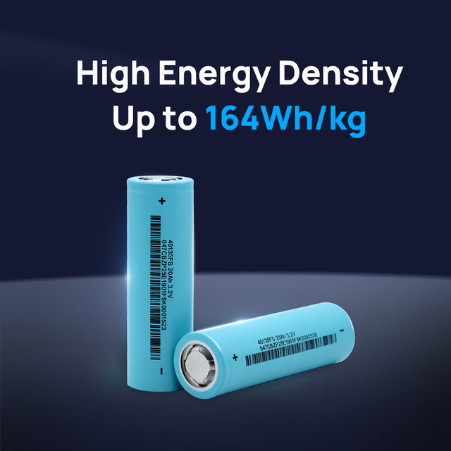 Wholesale CBAK 3.2V 20Ah LiFePO4 3C High Discharge Cylindrical Lithium Ion Battery 40135FS 3500 Cycle Solar Energy CE/ROHS