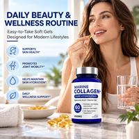 Complément de collagène en capsules molles à marque privée pour l'éclat et l'illumination de la peau, support OEM, vente en gros
