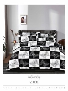 Set di Biancheria da Letto Bianca con Copriletto in <span class=keywords><strong>Velluto</strong></span> Patchwork, Lenzuolo con Angoli Bianco, Copripiumino, Set Copripiumino Soffice, Set Biancheria da Letto per Gatti, Piumino <span class=keywords><strong>Matrimoniale</strong></span> - Product Image 5