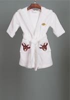 Peignoir de bain personnalisé en gros, peignoir de luxe à capuche en peluche, robe de chambre pour bébé, peignoirs pour enfants pour salon, hôtel, spa, rose