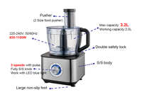 Robot culinaire multifonction électrique 1100W, mixeur sur socle, hachoir à viande, hachoir, appareil électroménager