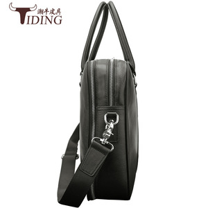 Maletín de Cuero Genuino Tiding para Hombre, Bolsa para Portátil de Negocios de 14 Pulgadas, Bolsa de Hombro Cruzada de Piel de Vaca de Primera Capa - Product Image 2