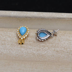 Colgante de Plata S925 con Forma de Gota, para Mujer, con Incrustaciones de Perlas, Accesorios JG5215, Bandeja Vacía para Abalorios, Colgante para Cuentas de 7-13 mm - Product Image 4