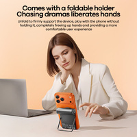 Cargador Portátil Magnético REMAX FP-16 de 5000 mAh, Carga Rápida PD de 20 W y 15 W, Soporte Plegable, Metálico, Delgado, Inalámbrico para Teléfono y Reloj