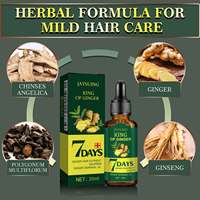 Sérum Anti-Chute en 7 Jours à l'Huile de Gingembre pour la Repousse des Cheveux, Enrichi en Vitamine B5 et Biotine, Soin Capillaire pour Hommes et Femmes