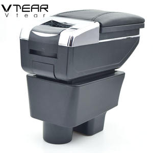 Vtear-reposabrazos para <span class=keywords><strong>Skoda</strong></span> <span class=keywords><strong>Fabia</strong></span>, caja de almacenamiento para tienda central, soporte interior ABS con rosca roja, accesorios para reposabrazos decoration08-14 - Product Image 5