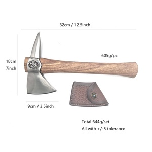 Hacha Martillo Multiusos <span class=keywords><strong>de</strong></span> 12.5 Pulgadas para Camping al Aire Libre con Función para Romper Hielo y Funda <span class=keywords><strong>de</strong></span> Cuero - Product Image 4