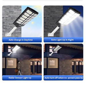 전문 600W 800W 1000W 올인원 태양 광 발전 LED 가로등 IP65 ABS 도로 램프 야외 1 년 보증 270 빔 - Product Image 4