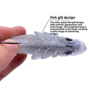 WildTrek 19,5 cm 95 g Leurre souple biomimétique bionique de type poisson plombé, 5 couleurs, produit transfrontalier très vendu, pour la pêche au poisson baleine. - Product Image 5
