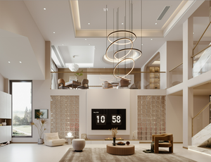 Rendu 3D <span class=keywords><strong>Max</strong></span> de villa de style moderne - Design d'intérieur professionnel, décoration de salon et de chambre de villa - Product Image 1