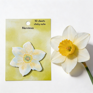 Narcissus Flower Sticky Notes 30 Sheets Self-adhesive <b>Memo</b> <b>Pads</b> - Product Image 1