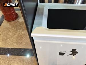 Contenedores de Reciclaje Comerciales de Acero Inoxidable Boriet, Ecológicos, Ahorran Espacio, Certificados ISO9001, Cubo de Basura Doble para Interiores - Product Image 4