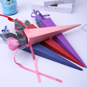 2021 Single Rose Packaging Bags Flower Sleeve Paper Box Custom Packaging for Flowers OEM ODM Floscular Cellophane Bag Supplies