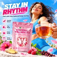 Tisane bien-être quotidienne pour femmes : Équilibre hormonal, Confort du cycle, Framboise, Agripaume, Menthe – Sachets de tisane à marque privée