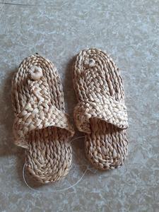 Sandales en paille d'usine du Vietnam-sandales en paille de jonc de mer-pantoufle en paille faite à la main - Product Image 6