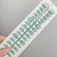 30 faux ongles à presser, couleur unie, effet œil de chat français, taille moyenne, rouge nude, fournisseur
