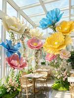 Kleurrijke handgemaakte zachte EVA oversized bloemendecoratie in bulk voor boetieks, winkelcentra & terug-naar-school decoratie