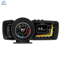 Head Up Display Mobil A600 Terbaru OBD2+GPS, Alarm Keamanan, Speedometer, Komputer On-Board, Pengukur Suhu Air, Tachometer RPM