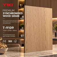 Panneau de meubles en bois texturé 1220x2750, MDF 18 mm pour façades d'armoires, cloisons intérieures et décoration de la maison