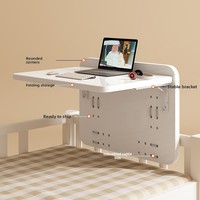 Bureau d'ordinateur pliable et réglable à fixer au lit, table d'étude pour dortoirs universitaires et lits superposés - Indispensable pour la rentrée scolaire