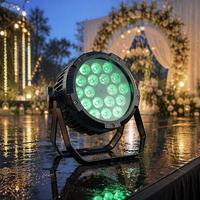 Lampu Par LED RGBWAUV 6-in-1 DMX512 IP65 Tahan Air 18pcs untuk Konser/Panggung/Bar/DJ Lighting, Bahan Aluminium Alloy Tipis, Garansi 2 Tahun