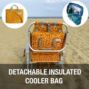 كرسي شاطئ محمول من الألومنيوم بخمس وضعيات مع حقيبة تبريد قابلة للإزالة، سعة 275 رطل، قابل للطي مع جيوب جانبية، صديق للبيئة - Product Image 4